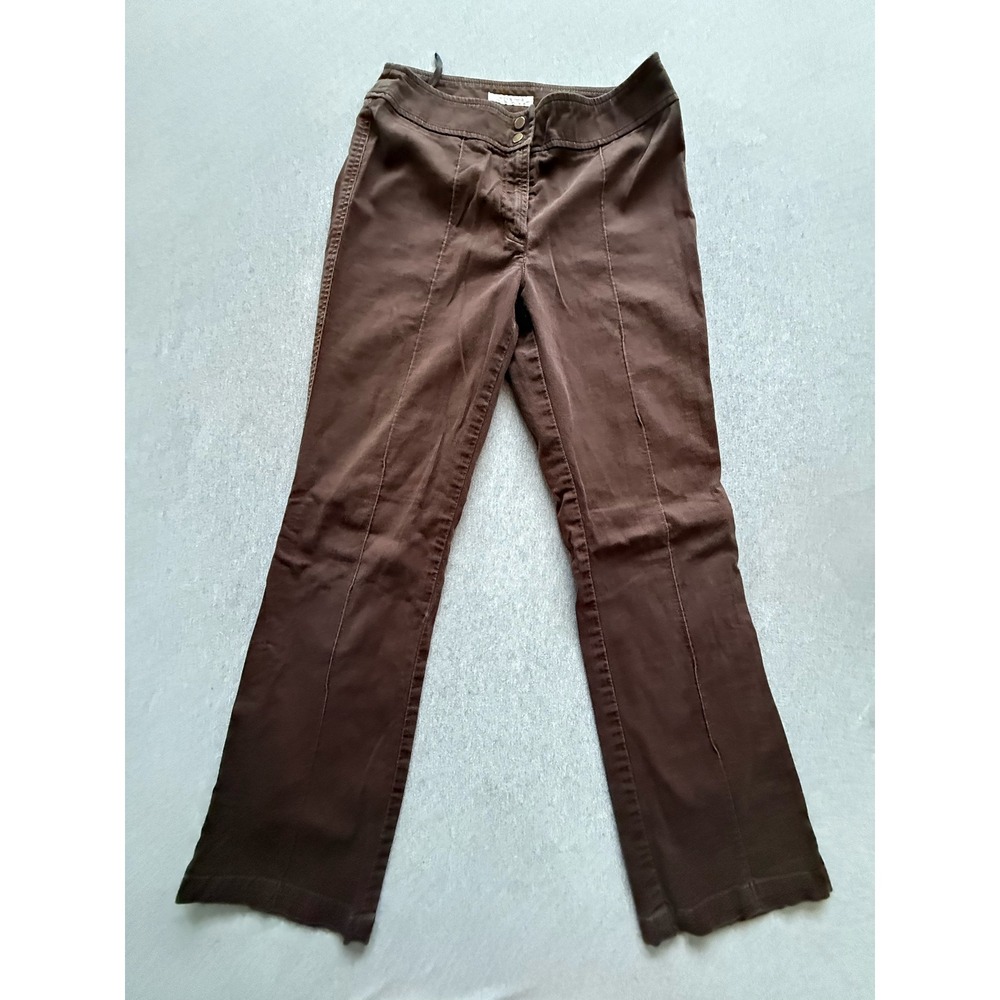 Jones New York Sport Petite Brown Corduroy Flare Leg Pants Size 2P